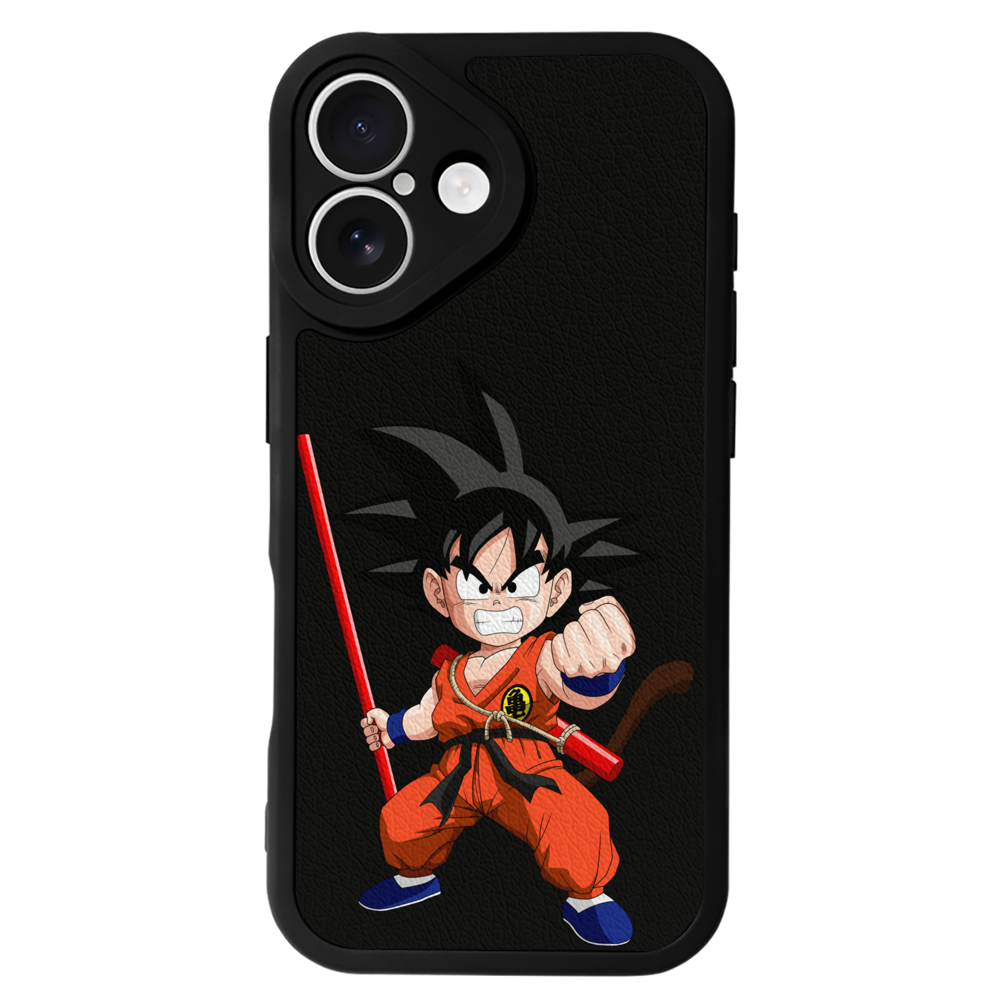 （画像用） ドラゴンボール 孫悟空（そん ごくう）Son Goku カカロット DRAGON BALL Kakarotto 【iPhone 16シリーズ対応】シリコンスマホケース（レザー調） 材質：シリコン